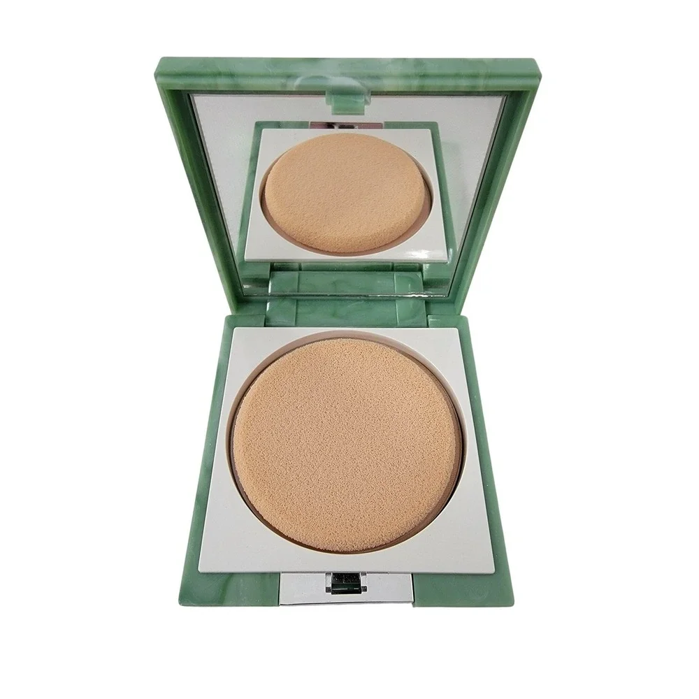 Clinique Soft Finish Pressed Powder‎ Soft Vanilla Green Marble Mirror Compact